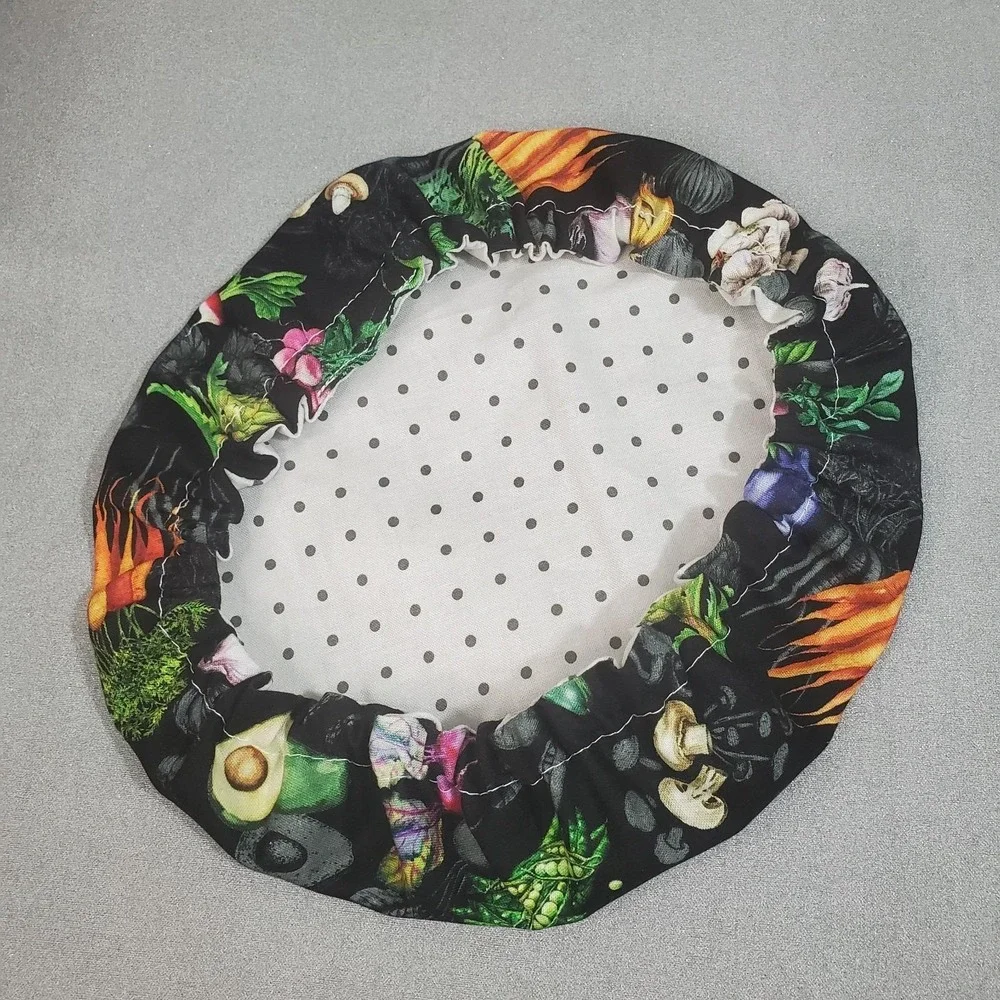 Garden Veggies /Dots Reversible KitchenAid Mixer Mixing‎ Bowl Cover Bread Baking